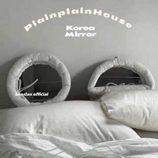 (Preorder) กระจกกรอบผ้านวมสไตล์เกาหลีมินิมอลแขวนตกแต่งสุดชิค / Plainplainhouse