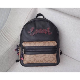 COACH F76747 VALE BACKPACK WITH SIGNATURE CANVAS