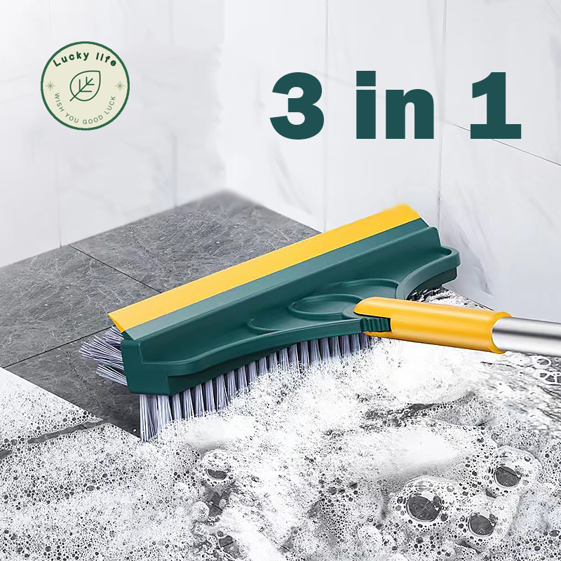 Luckylife 3 in 1 มัลติฟังก์ชั่นแปรงถูพื้น แปรงขัดพื้นห้องน้ํา 2 in 1