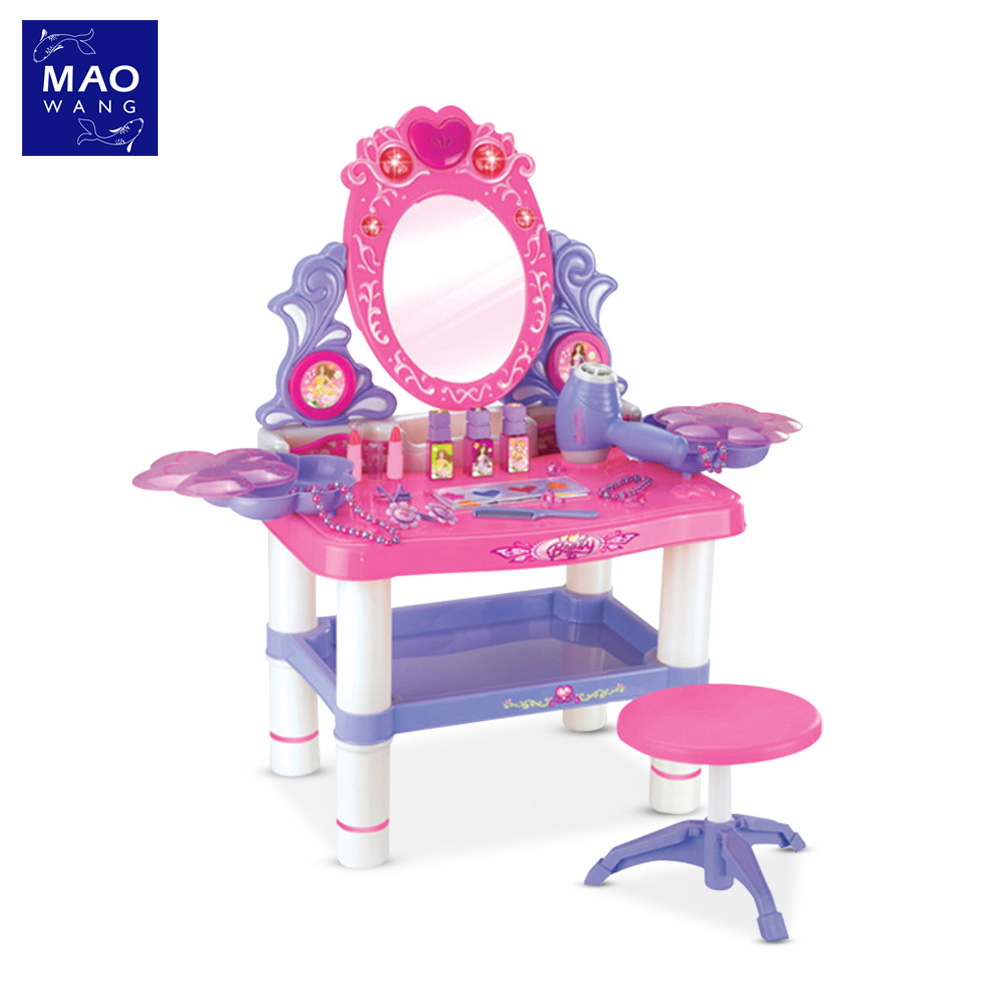 MAO โต๊ะเครื่องแป้ง ของเล่นเด็ก ของเล่นจำลอง โต๊ะเครื่องแป้งเจ้าหญิง – โปรปัง