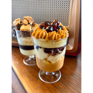 pudding parfait - thai tea พุดดิ้งพาเฟ่ต์ ชาไทย