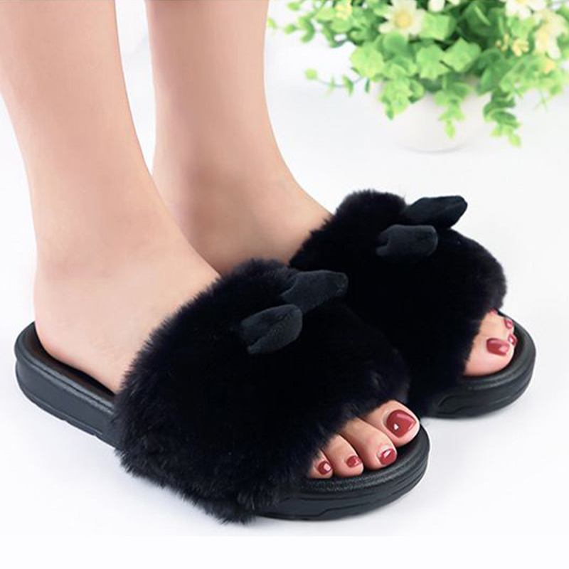 Fshow Sale 🛒รองเท้าแตะแฟชั่นมาใหม่พร้อมส่ง รองเท้าแตะดีเทลหูกระต่ายปุกปุยน่ารักมาก ตัวรองเท้ากระชับ ใส่สบายไม่กัดเท้าแน่ - รูปที่ 6