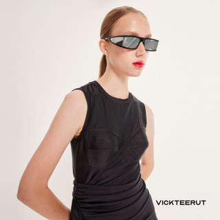 VICKTEERUT Sleeveless Jersey Blouse with เสื้อแขนกุด ผ้าเจอร์ซีย์