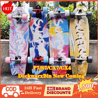 สามารถเลี้ยวซ้ายและขวา Deckwar×Bin Surfskate 32 นิ้ว พร้อม P7/S7/C7/Cx4 ตามตัวเลือก Skateboards เซิร์ฟเสก็ต