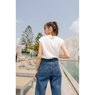 เสื้อยืดคอกลมแขนล้ำ ผ้าคอตตอนผสมสเปนเด็กซ์ (1 เซ็ต 4 ตัว 4 สี)