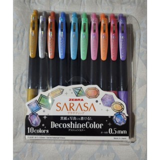 Set ปากกา ZEBRA Sarasa Clip 0.5 Decoshine Color 10 colors