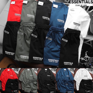 ชุดเซท Essentials 🏷️ เสื้อยืด + กางเกงขาสั้น 🩳 Hiend 1:1 cotton 💯