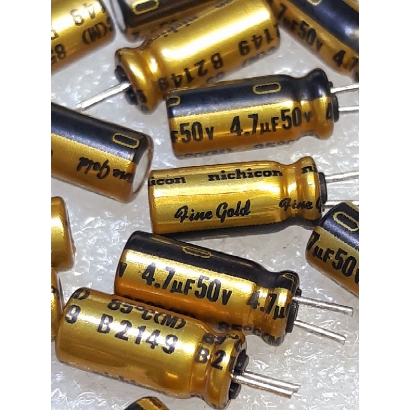 Nichicon FG (ตัดขา) 4.7uf 50v capacitor ตัวเก็บประจุ คาปาซิเตอร์