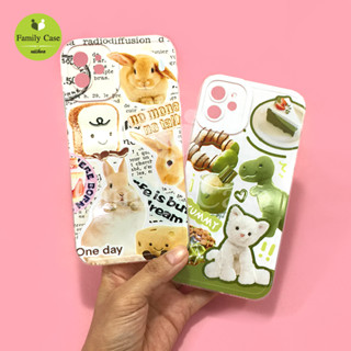 7+ 11/Samsung A02 A04s A10 A23 A50 A71เคสมือถือนิ่ม TPU ขอบใสกันเลนส์กล้องนูนลายการ์ตูนน่ารัก