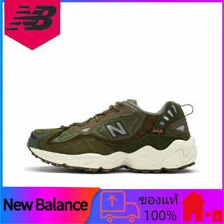 ของแท้ 100% Aape x New Balance NB 703 สวมใส่สบายรองรับแรงกระแทกรองเท้าวิ่งต่ำสีเขียวทหาร