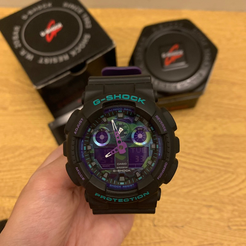 ส่งต่อของมือสอง : นาฬิกา G-SHOCK ของแท้ 💯ga-100bl-1adr joker สภาพดี ใช้งานได้ตามปกติค่ะ พร้อมกล่องแล