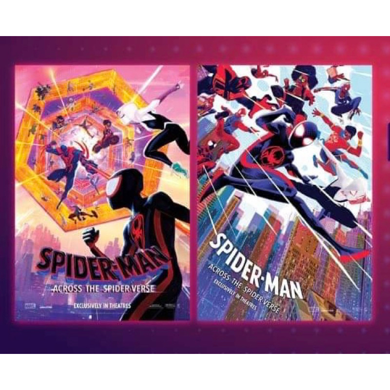 (ทักลด50%)พร้อมส่ง โปสเตอร์ Spiderman across the spider-verse Miniposter Imax major แท้ โปสเตอร์ imax Spiderman