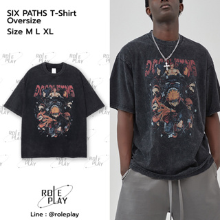 SIX PATHS T-Shirt Oversize Y2K เสื้อผู้ชาย เสื้อผู้หญิง สตรีทแฟชั่น เสื้อสีดำ