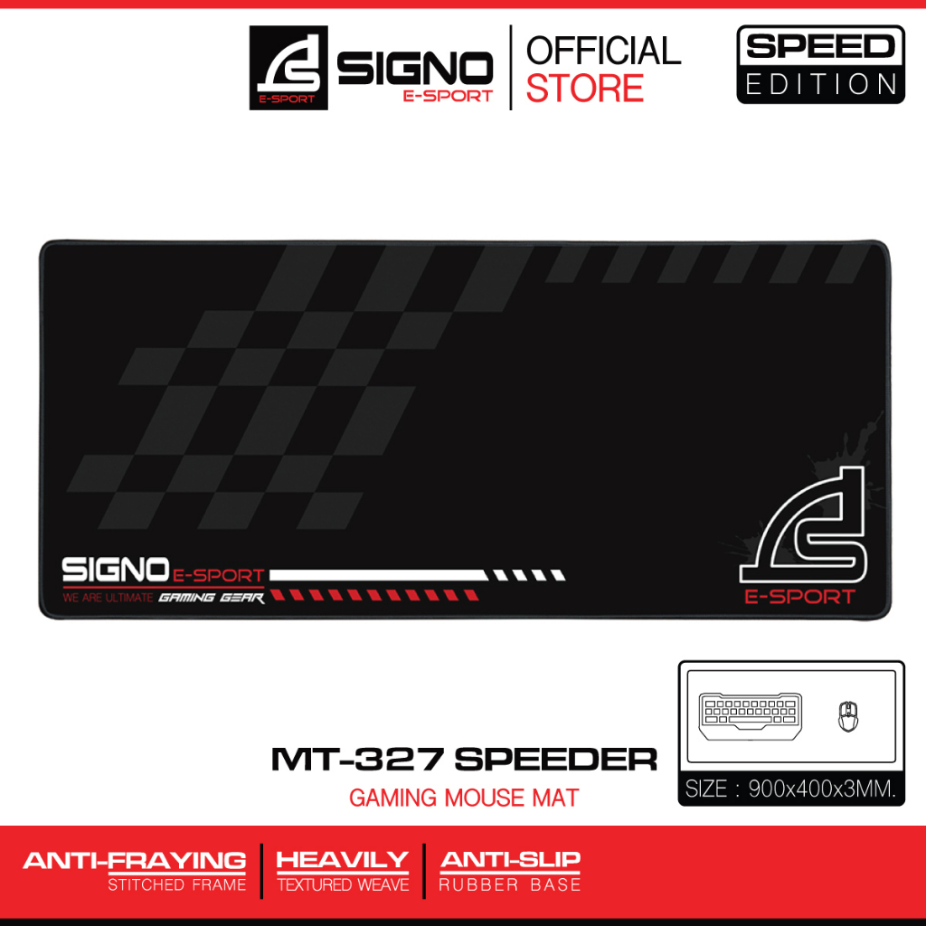 SIGNO E-Sport Gaming Mouse Mat SPEEDER รุ่น MT-327 (Speed Edition) (แผ่นรองเมาส์ เกมส์มิ่ง)