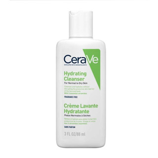 ส่งไว🚀CeraVe Hydrating Cleanser ไฮเดรติ้ง คลีนเซอร์ สำหรับผิวธรรมดาถึงผิวแห้ง 88 ml