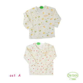 DE BON BY ENFANT เสื้อแบบผูกแขนยาวแพ็ค 2 ตัว