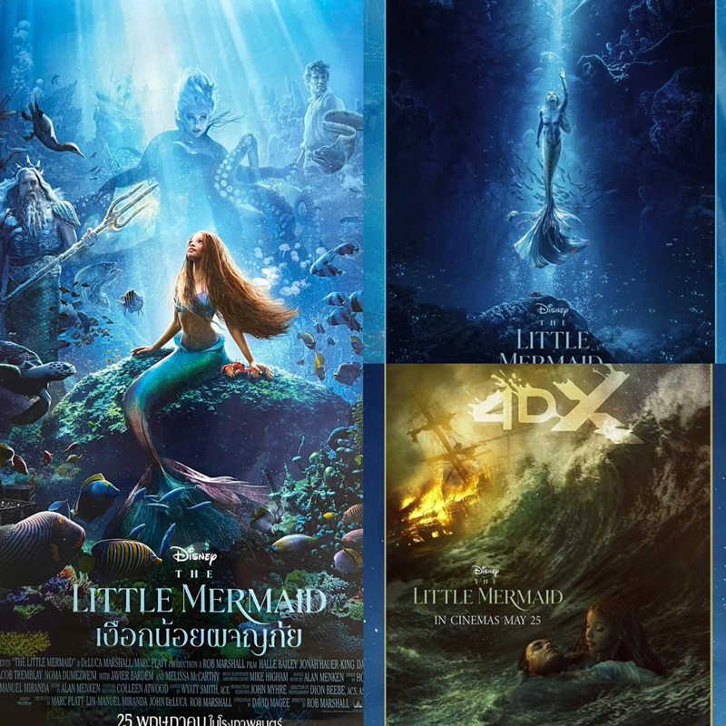 โปสเตอร์ the little mermaid major แท้ โปสเตอร์ แอเรียล โปสเตอร์ imax the little mermaid โปสเตอร์ 4dx