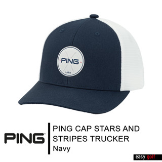 PING CAP STARS AND STRIPES TRUCKER LIMITED PING CAP MEN หมวกกอล์ฟ หมวกกีฬาผู้ชาย