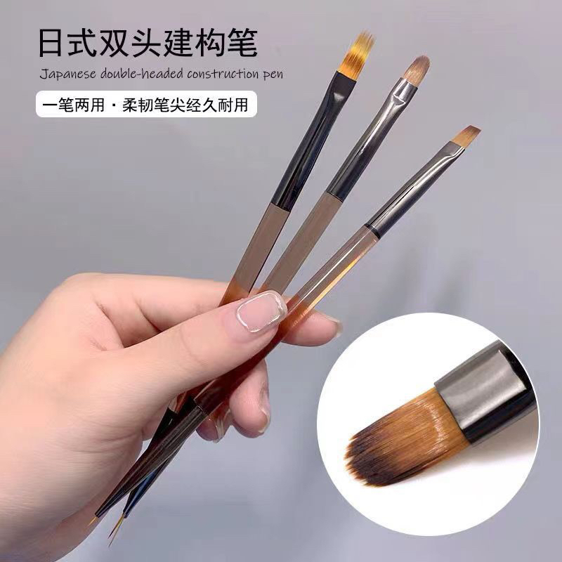 พู่กันเพ้นท์ ใช้งานได้ 2 ด้าน พู่กันปลายแหลม พู่กันทาสีพื้น พู่กันทาสีเล็บ ตัดเส้น