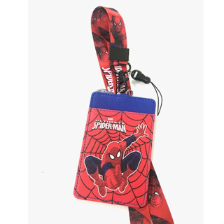 SPIDER  สายคล้องคอ สายคล้องบัตร ที่ใส่บัตร ซองใส่บัตร ที่ใส่บัตร พร้อมสายคล้องคอ ลาย SPIDER M RED  สวยงาม    MANOPNEST