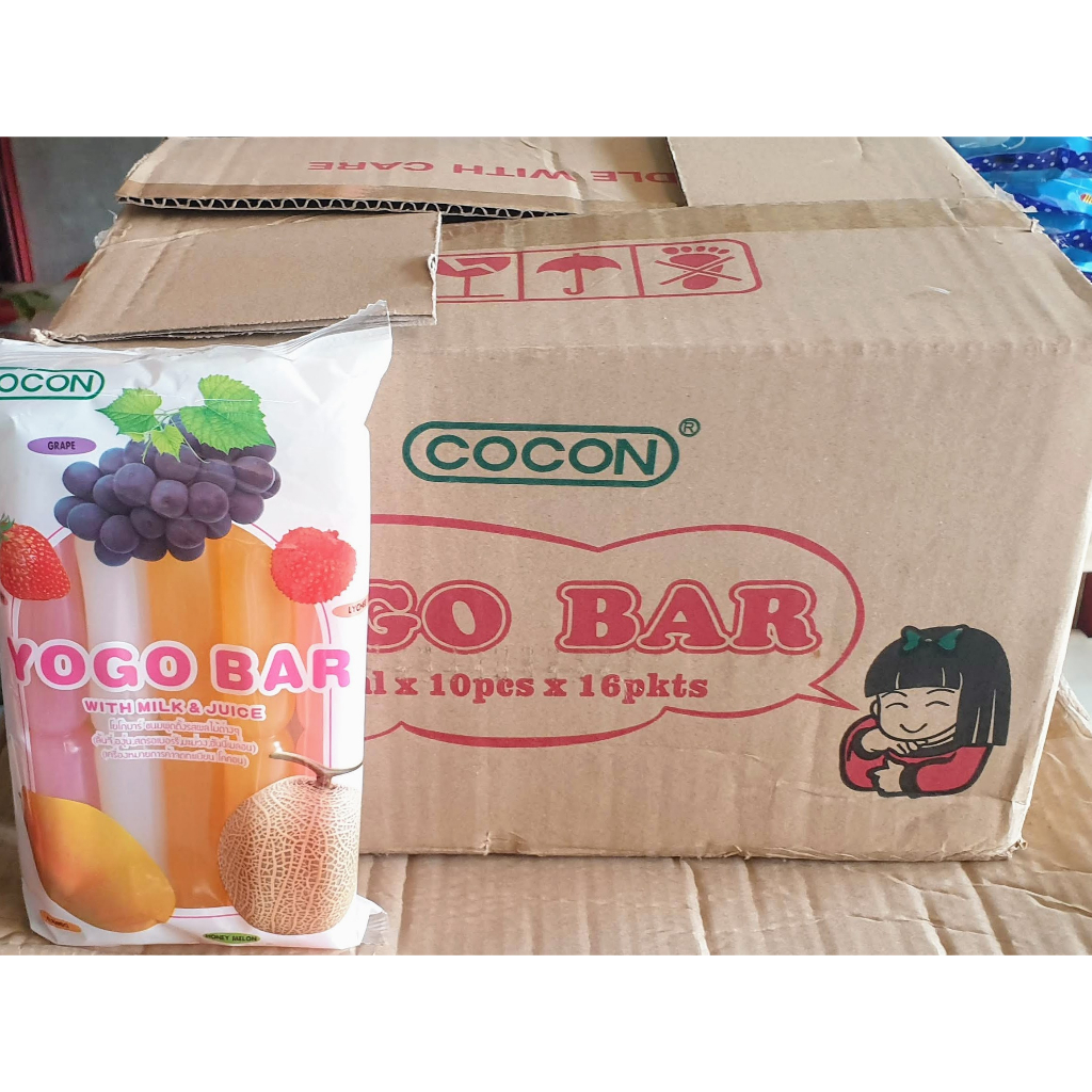 (พร้อมส่ง) ยกลัง Cocon yogo bar โคคอน โยโกะบาร์ ขนมพุดดิ้งรสผลไม้ 16 ถุง
