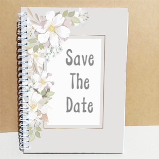 สมุดเซ็นอวยพรSave the date ขนาดA5(15x21cm)พร้อมส่ง