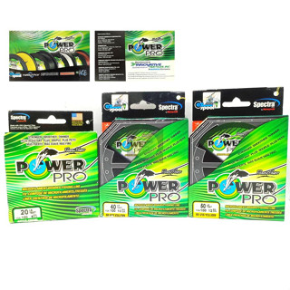 สายพีอี Power Pro งานแท้100% Made With 100% Specter Fiber ขนาด 20-40-50LB. 100Yds. Made in USA. เป็นรุ่นที่แข็งแรงมาก