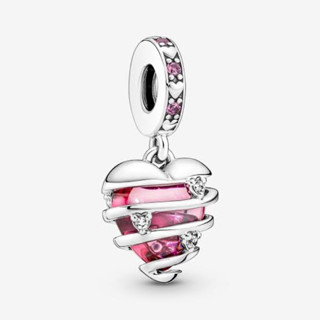 (พร้อมส่ง) Pandora Reveal Your Love Heart Spiral Dangle Charm ติ้งหัวใจ Pandora ของเเท้100%