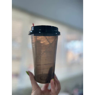 แก้วPP(25ใบพร้อมฝา) เเก้วสีดำเงา PP 16 20 22 Oz ปาก90 MM