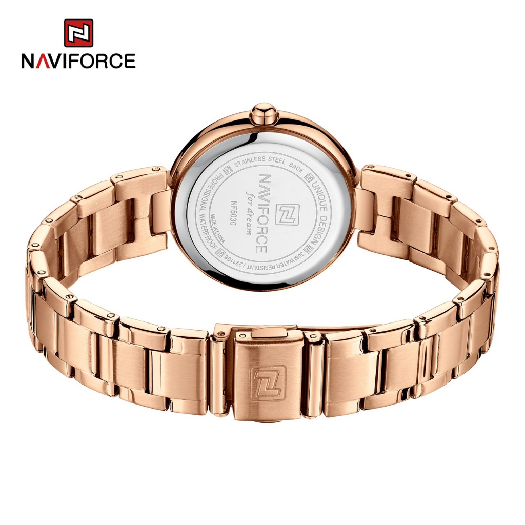 Naviforce รุ่น NF5030 นาฬิกาข้อมือผู้หญิง Naviforce แบรนด์จากญี่ปุ่น ของแท้ประกันศูนย์ไทย 1 ปี