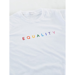 เสื้อยืดผ้าดีที่สุด ลาย E Q U A L I T Y (Pride Collection)