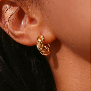 Escapism ต่างหู Mini French Twist Earrings / Stainless 18K gold plated