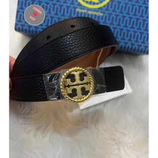 Tory Burch  Logo Belt เข็มขัดสายหนังเเท้ แท้💯