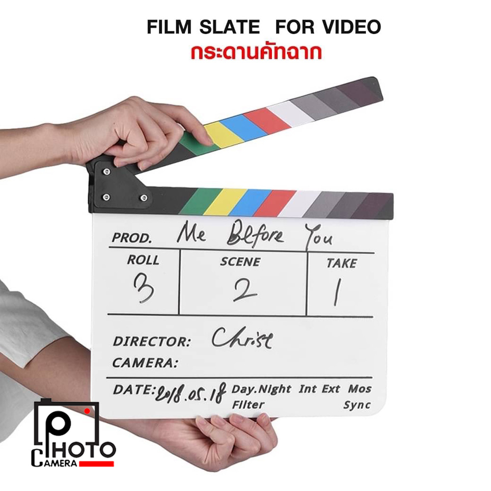 FILM SLATE FOR VIDEO / MOVIE FILM PRODUCTIONS (DIRECTOR CARD) กระดานสเลทคัทฉากสำหรับงานสตูดิโอ