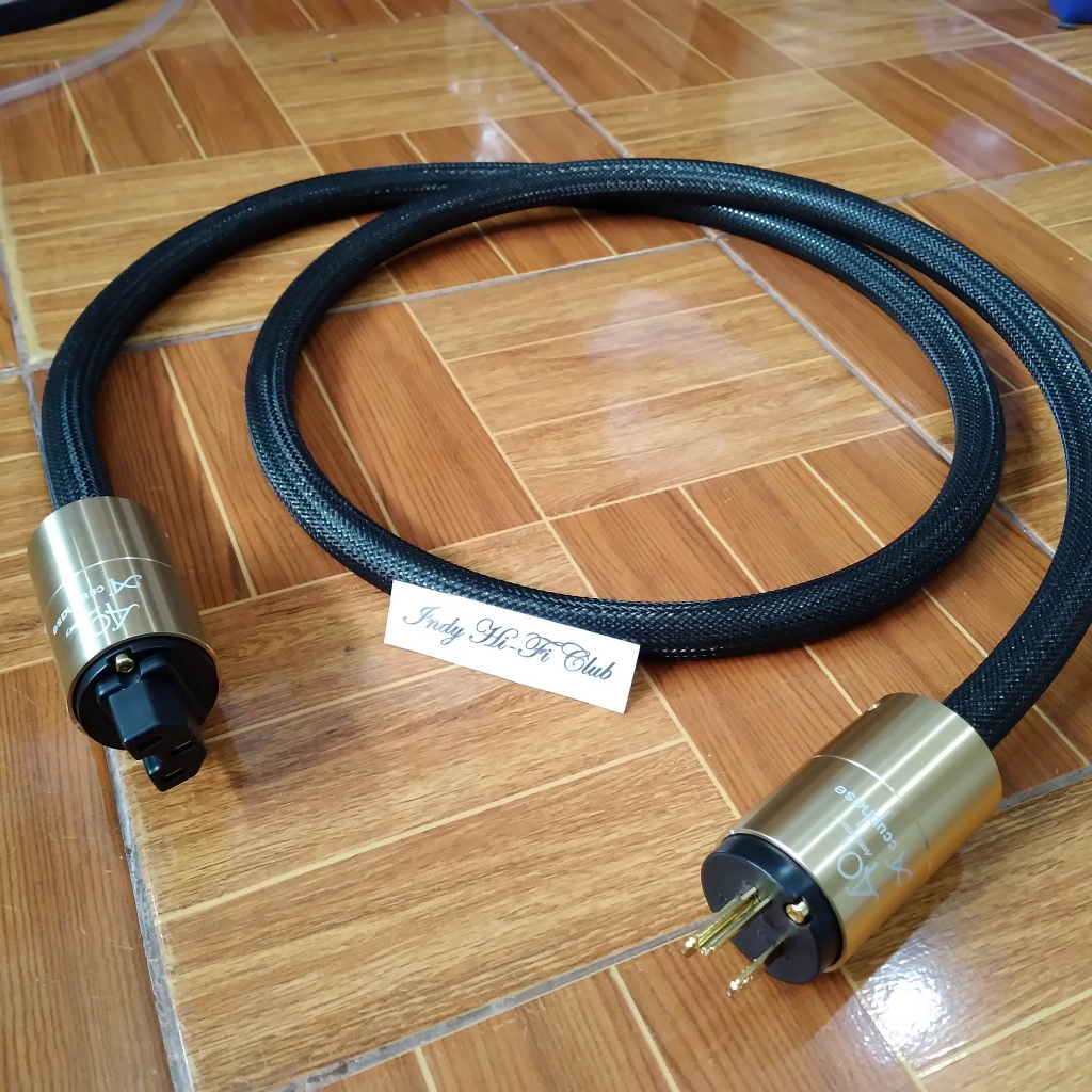 *สายไฟ Monster Cable  PowerLine 400  มีชิลด์ถักหุ้มตลอดเส้น หัวท้าย Accuphase ชุบทองและชุบโรเดียม