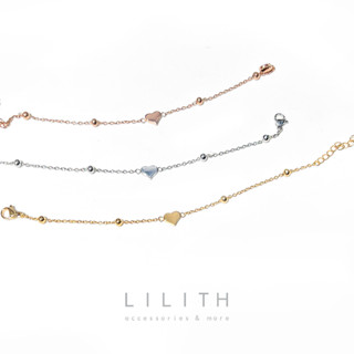 Lilith - Tiny Heart dot Stainless Bracelet