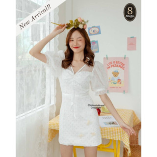 💎พร้อมส่ง💎8studio เดรสสีขาว