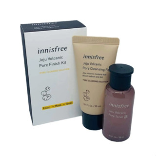 Innisfree Jeju Volcanic Pore Clean Kit 3items (Cleansing Oil 25ml, Toner 2x 25ml, Foam Ex 80ml) / Kit 2items