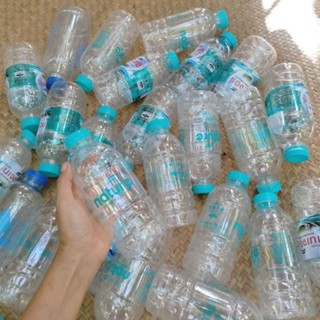 ขวดน้ำ 350 ml. ขวดน้ำมือสอง ขวดน้ำดื่ม ขวดน้ำขนาดเล็ก ขวดน้ำใช้แล้ว (27ขวด)