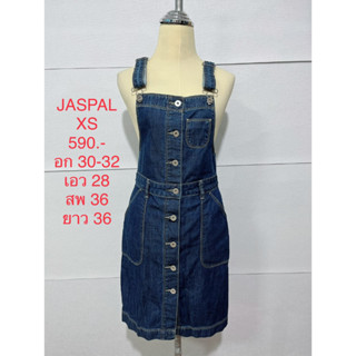 เอี๊ยมกระโปรงสั้น ยีนส์ JASPAL SIZE XS