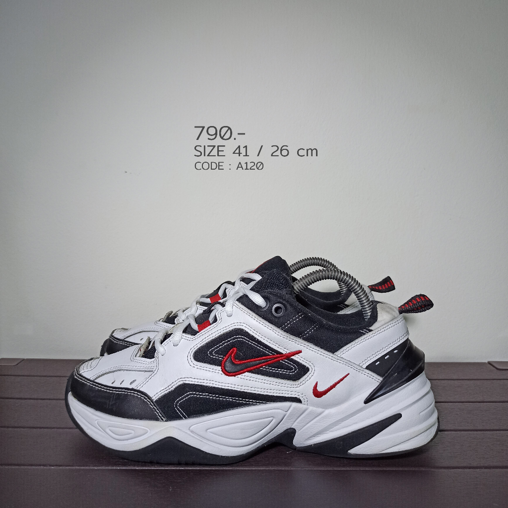Nike M2K Tekno White Black 41 / 26 cm มือสองของแท้100% (A120)