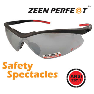 แว่นตาเซฟตี้ ZEEN PERFECT SAFETY GLASSES UV400 กันลม กันฝุ่นงานก่อสร้าง มาตราฐาน ANSI Z87.1 USA Standard (ราคาลดพิเศษ)