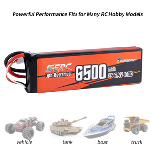 Lock Stock Lipo Battery 2S 7.4V 6500mAh 100C TRX Plug Hard Case Battery RC Car Truck Boat Airsoft Lipo Lithum Battery 2s