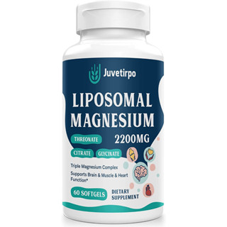 Juvetirpo Liposomal Magnesium Complex 60 Softgels ลดอาการซึมเศร้า สร้างความสงบผ่อนคลาย