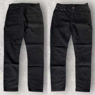 NUDIE THIN FINN DRY BLACK COATED