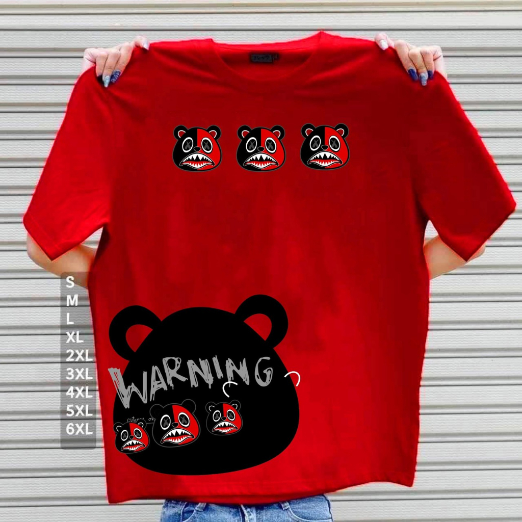 เสื้อยืด ลายหมี แคร์แบร์ใหญ่ สีแดง คอกลม S-7XL#เสื้อยืดหมี #เสื้อยืดไซส์ใหญ่ #ขายส่งเสื้อยืด