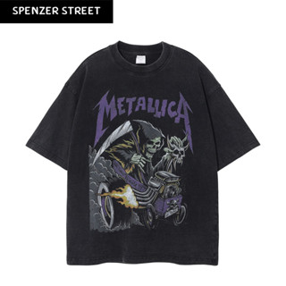 Spenzer.street | 🖤 Metalica เสื้อโอเวอร์ไซส์ เสื้อผ้าสตรีท เสื้อเกาหลี เสื้อy2k ทราวิส 2pac ฮิต 2023 มาใหม่