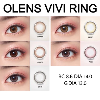 (Monthly) OLENS รุ่น VIVI RING Brown, Gray, Choco, Beige, Pink คอนแทคเลนส์เกาหลี สายตา 0.00 ถึง -5.50