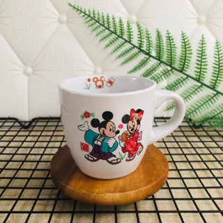 แก้วเซรามิคญี่ปุ่น Tokyo Disney RESORT ลาย Mickey &amp; Minnie มือสอ