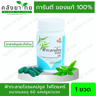 Phyto Care ฟ้าทะลายโจรแคปซูล 350 mg. 60 แคปซูล/ขวด ไฟโตแคร์ GPO ฟ้าทะลายโจรองค์การเภสัชกรรม